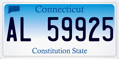 CT license plate AL59925