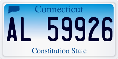 CT license plate AL59926