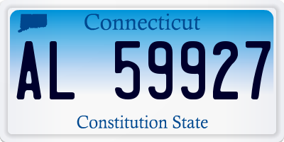 CT license plate AL59927