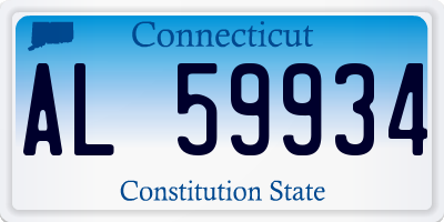 CT license plate AL59934