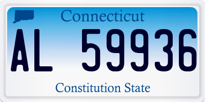 CT license plate AL59936