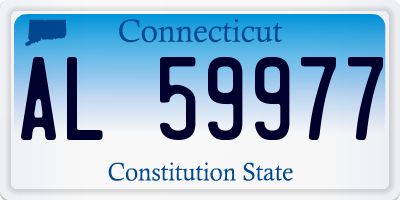CT license plate AL59977
