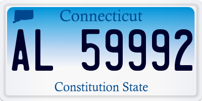 CT license plate AL59992