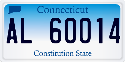 CT license plate AL60014