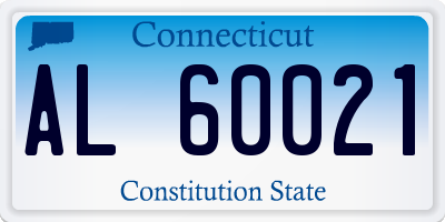 CT license plate AL60021