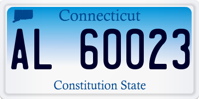 CT license plate AL60023