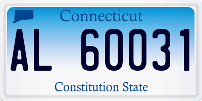 CT license plate AL60031