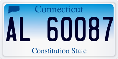 CT license plate AL60087