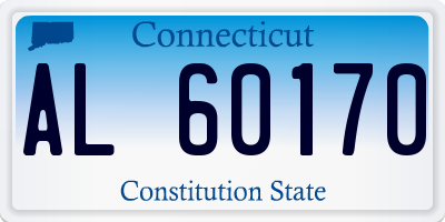 CT license plate AL60170
