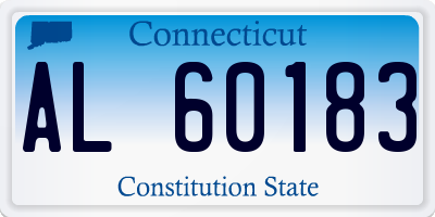 CT license plate AL60183