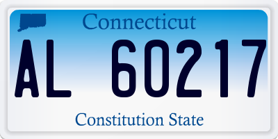CT license plate AL60217