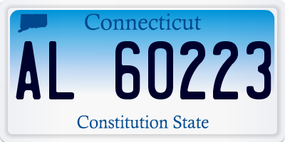 CT license plate AL60223