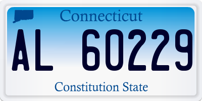 CT license plate AL60229