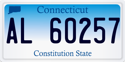 CT license plate AL60257