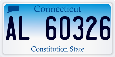 CT license plate AL60326