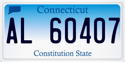 CT license plate AL60407