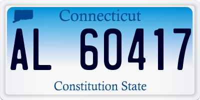 CT license plate AL60417