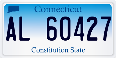 CT license plate AL60427