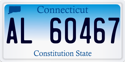 CT license plate AL60467