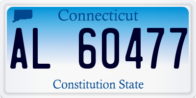 CT license plate AL60477