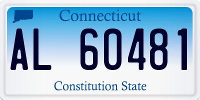 CT license plate AL60481