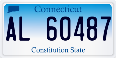 CT license plate AL60487
