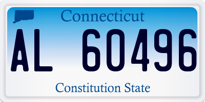 CT license plate AL60496