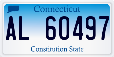 CT license plate AL60497