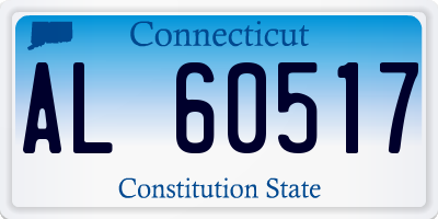 CT license plate AL60517