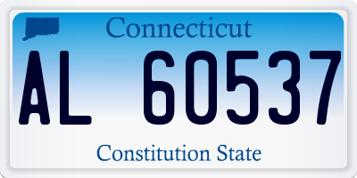 CT license plate AL60537