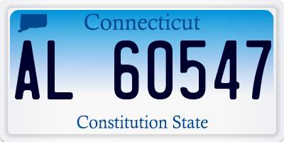CT license plate AL60547