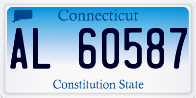 CT license plate AL60587