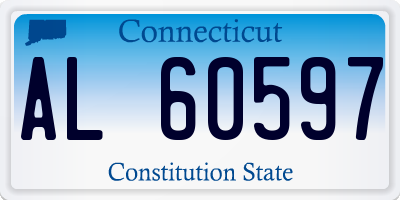 CT license plate AL60597