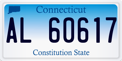 CT license plate AL60617