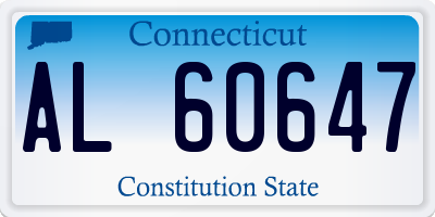 CT license plate AL60647