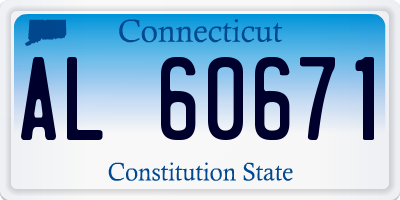 CT license plate AL60671