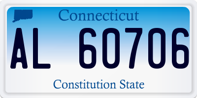CT license plate AL60706