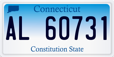 CT license plate AL60731