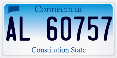 CT license plate AL60757