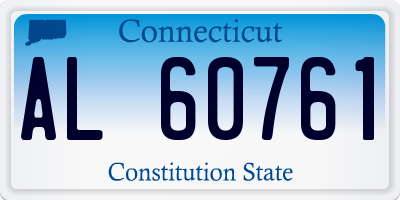 CT license plate AL60761