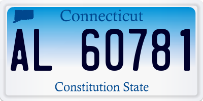 CT license plate AL60781