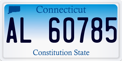 CT license plate AL60785