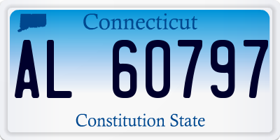 CT license plate AL60797