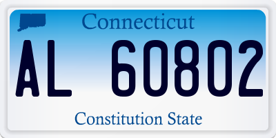 CT license plate AL60802