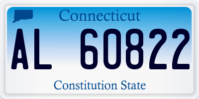 CT license plate AL60822