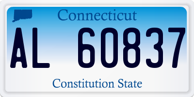 CT license plate AL60837