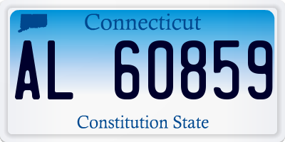 CT license plate AL60859