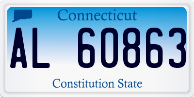 CT license plate AL60863