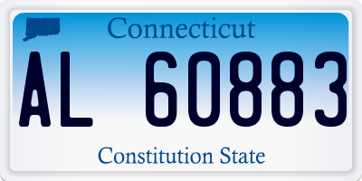 CT license plate AL60883