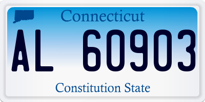 CT license plate AL60903